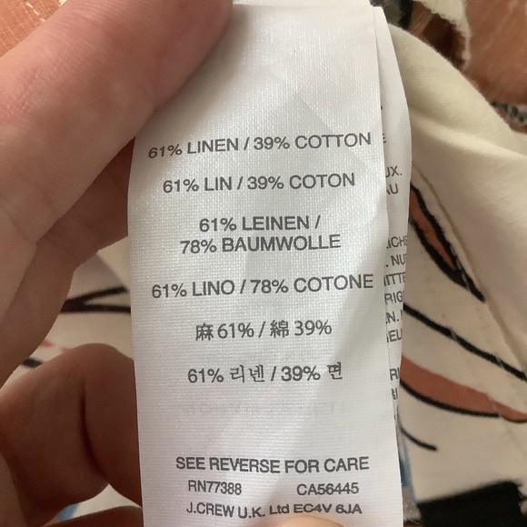 J.Crew Desert Oasis Tropical Print Linen Blend Board Shorts 12 - Picture 6 of 9